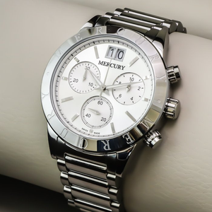 Mercury - Swiss Chronograph - ME345-SS-1
 Swiss Chronograph Quartz 44 mm ME345 50m (5 ATM, 169 ft)
