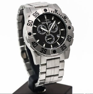 Mercury Swiss 44mm Stainless Steel Quartz Chronograph Watch 5ATM • ME10225