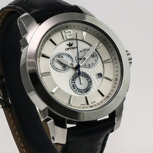 Optima • Swiss Chronograph Watch • Stainless Steel • Quartz • 46mm • OSC391