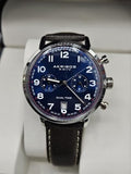 AKRIBOS XXIV • Stainless Steel Quartz 42mm Dual Tim • • Blue