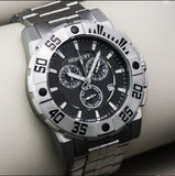 Mercury Swiss 44mm Stainless Steel Quartz Chronograph Watch 5ATM • ME10225