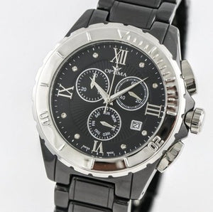 Optima • Swiss Chronograph Watch  • OSC318-BS-3 • Date SubDay 43mm Ceramic Bezel