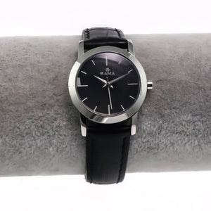 Rama Womens Black & Silver 28mm Swiss Quartz Watch Stainless Steel 3ATM  RAL213