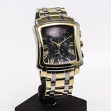 Optima Swiss Watch Mens 38mm PVD Gold & Stainless Steel Quartz 3ATM OSC199