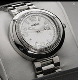 Geovani Swiss 38mm Stainless Steel Quartz Watch Gemset Bezel 3ATM GOL511