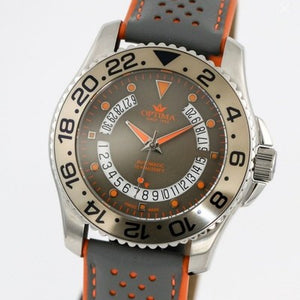 Optima Swiss 43mm Automatic Watch Stainless Steel Saphire 44hr PR 10ATM OSA468
