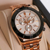 Optima Swiss Chronograph Watch 42.5mm PVDRose Gold Stainless Steel Quartz OSC210