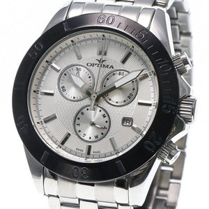 Optima • Swiss Chronograph Watch • Stainless Steel • Quartz • 42.5mm 3ATM OSC210