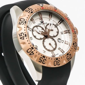 Optima • Swiss Chronograph Watch • Stainless Steel Quartz • 47mm • 5ATM • OSC342