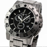 Mercury Swiss 44mm Stainless Steel Quartz Chronograph Watch 5ATM • ME10225