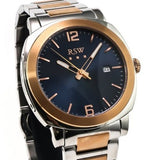 RSW Swiss Watch 46.8mm Rose Gold & Stainless Steel Quartz 5ATM RSWM116