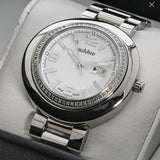 Geovani Swiss 38mm Stainless Steel Quartz Watch Gemset Bezel 3ATM GOL511