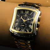Optima Swiss Watch Mens 38mm PVD Gold & Stainless Steel Quartz 3ATM OSC199