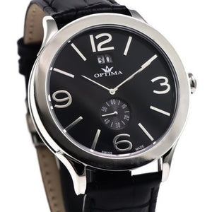 Optima Swiss Watch 45mm Stainless Steel Quartz Date 5ATM OSM352