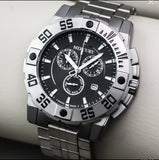 Mercury Swiss 44mm Stainless Steel Quartz Chronograph Watch 5ATM • ME10225