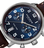 AKRIBOS XXIV • Stainless Steel Quartz 42mm Dual Tim • • Blue
