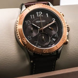 Mercury Swiss Chronograph Watch 46mm Stainless Steel & PVD Rose Gold Quartz 5ATM