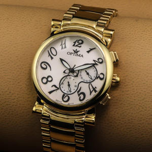 Optima - Swiss Watch - OSL245-GG-1
 Swiss-made Ronda multifunction 38 mm OSL245 30 m (3 ATM / 100 ft)