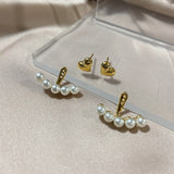 Women's Love Pearl Earrings Stylish Fashion Stud Jewerly for Special Occasions
