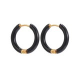 Women Candy Color Enamel Hoop Earrings • Stainless Steel • Fashion Jewelry