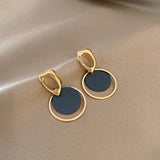Circle Elegant Geometric Earrings  Round Drop Fashion Jewerly Earrings