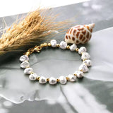 Fashion Bracelet 18k Gold Plated • Charm Bangle for Girls • Imitation Pearl