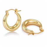 14K Gold • 3 Pack Hoop Earrings • 1 Set Each 20/25/30mm