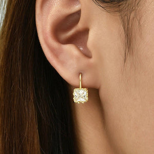 Simple Black White Pendant Earrings Polyhedron Small Fashion Jewelry
