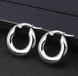 14K Gold • 3 Pack Hoop Earrings • 1 Set Each 20/25/30mm