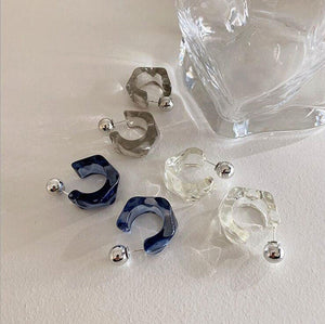 Irregular Resin Acrylic Earrings Trendy Beautiful C-shaped Geometric Jewerly