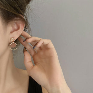 Circle Elegant Geometric Earrings  Round Drop Fashion Jewerly Earrings
