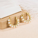 Exquisite Light Luxury Pearl Earrings Jewerly Fashion Unique for Wedding Party