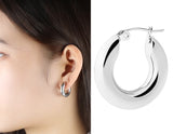 14K Gold • 3 Pack Hoop Earrings • 1 Set Each 20/25/30mm