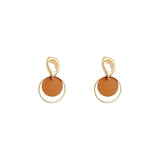 Circle Elegant Geometric Earrings  Round Drop Fashion Jewerly Earrings