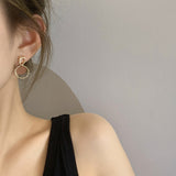 Circle Elegant Geometric Earrings  Round Drop Fashion Jewerly Earrings