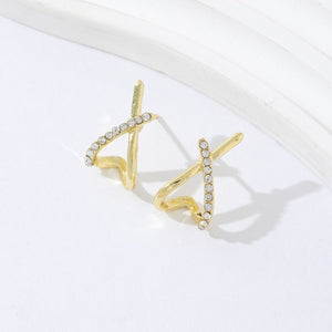 Simple Fashion Stud Earrings Beautiful Silver Color Cross  Jewelry Wedding Gifts