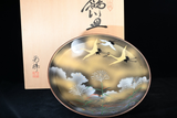Kutani Yuho Quartz
  Kutani ware decorative plate with crane design