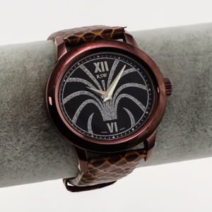 RSW - Swiss Watch - RSW9141-CL-4   Swiss made Quartz 46.75 mm RSW9141 Brown Genuine Leather Strap with butterfly clasp. 21.60mm width