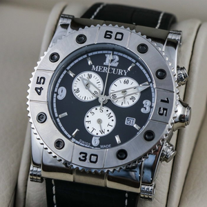 MERCURY - Swiss Watch - ME1060-SL-3
 Swiss Chronograph Quartz 45 mm ME1060 30 meters (3 ATM, 100 feet)