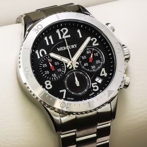 Mercury - Swiss Chronograph - ME390-SS-3  Swiss Chronograph Quartz 46 mm ME390 50m (5 ATM, 169 ft)