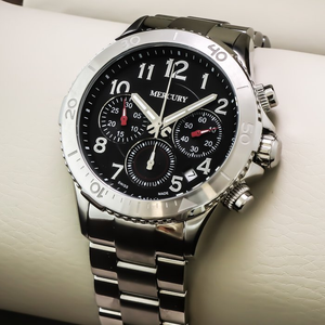 Mercury - Swiss Chronograph - ME390-SS-3  Swiss Chronograph Quartz 46 mm ME390 50m (5 ATM, 169 ft)