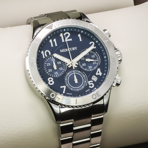 Mercury - Swiss Chronograph - ME390-SS-9
 Swiss Chronograph Quartz 46 mm ME390 50m (5 ATM, 169 ft)