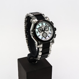 Mercury - Swiss Chronograph - ME1075-SB-7
 Quartz
 42.5 mm ME1075 30 meters (3 ATM, 100 feet)