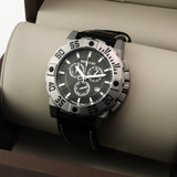 Mercury - Swiss Chronograph - ME10225-SL-2 - Black strap
 Quartz
 44 mm ME10225 50m (5 ATM, 169 ft)