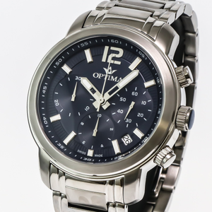 Optima - Swiss Chronograph - OSC399-SS-9 
 Swiss Quartz Chronograph 45 mm OSC399 30 m (3 ATM / 100 feet)