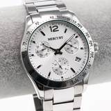 MERCURY - Swiss Made Watch - MEC470-SS-1 Quartz
 43 mm MEC470 50m (5 ATM, 169 ft)