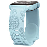 Engraved Dandelion Band for Apple Watch 38/40/41mm $ 42/45/46/49/ Ultra Silicone