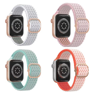 4 Pack Fashion Bands for Apple Watch 38/40/41mm & 42/44/45/46/49/Ultra Nylon