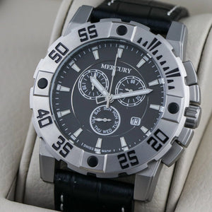 Mercury Swiss 44mm Stainless Steel Quartz Chronograph Watch 5ATM  ME10225
