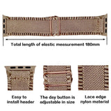 Soft Stretch Nylon Loop Band Apple Watch Series Compatible 38 40 41 42 44 45 46